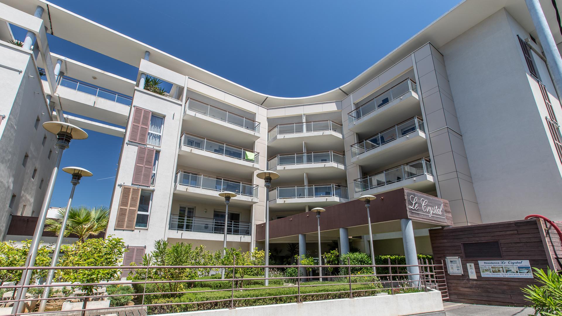 Vacanceole - Residence Le Crystal Cagnes-sur-Mer Bagian luar foto